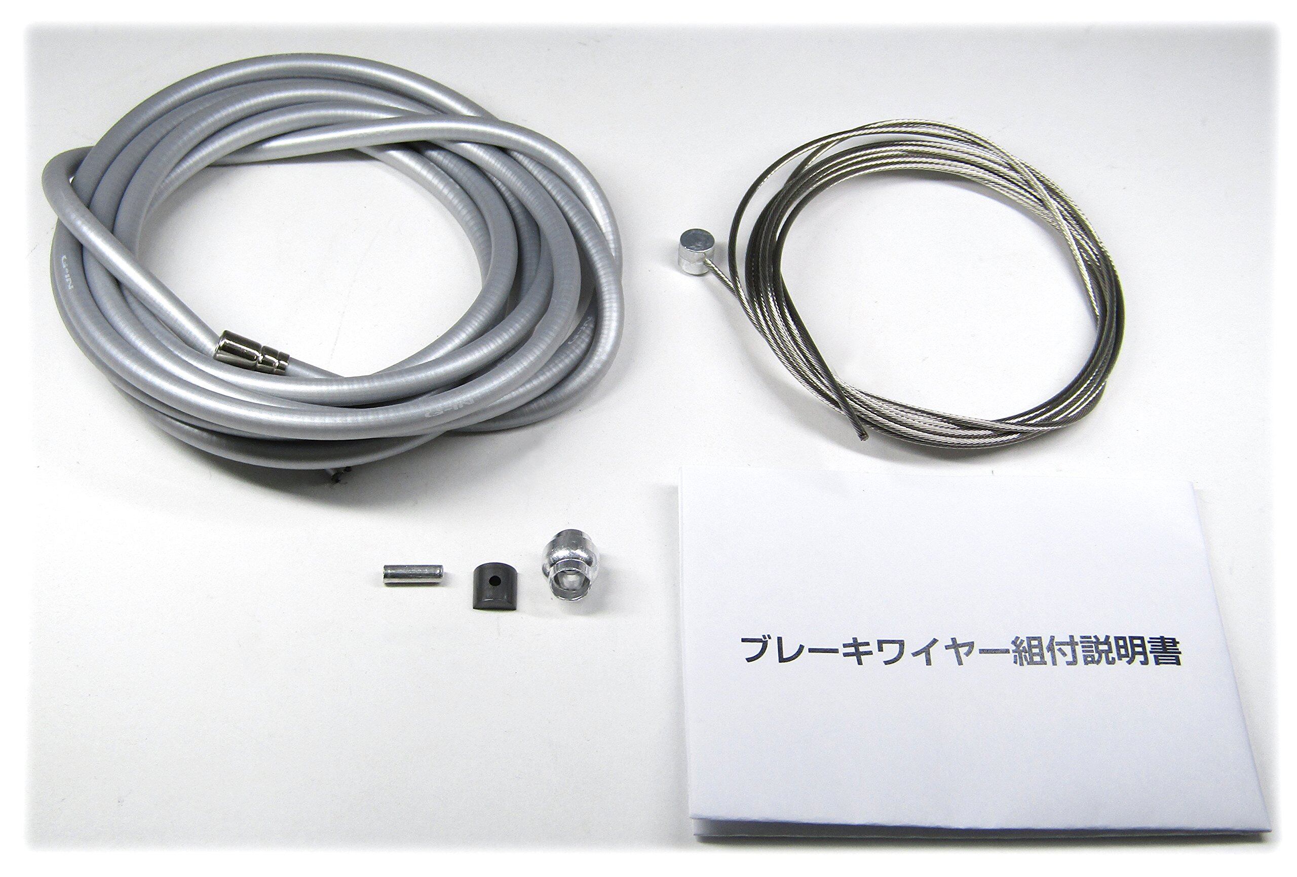 【在庫処分】ブリヂストン(BRIDGESTONE) ブレーキワイヤー 台紙付ビニールパック アウター長:1800mm RW-1800S F484652GRC グレー