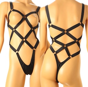 【日本製】プレイスーツ　ハイレグ　セクシーコス　レースクィーン　コスプレ　亀甲スタイル　ボンデージ＼大人なランジェリー☆／フリージア