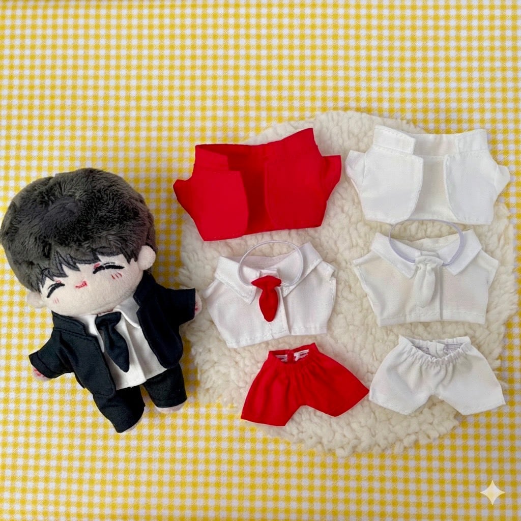 10cm】シンプルデザインのスーツセット 着ぐるみ ぬいぐるみ用 全身