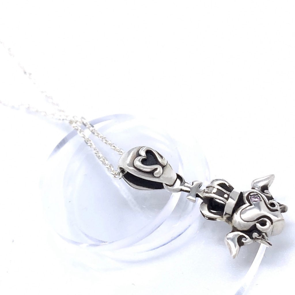 アンティーク ビンテージ ペンダント ハート エンジェル シルバー 925