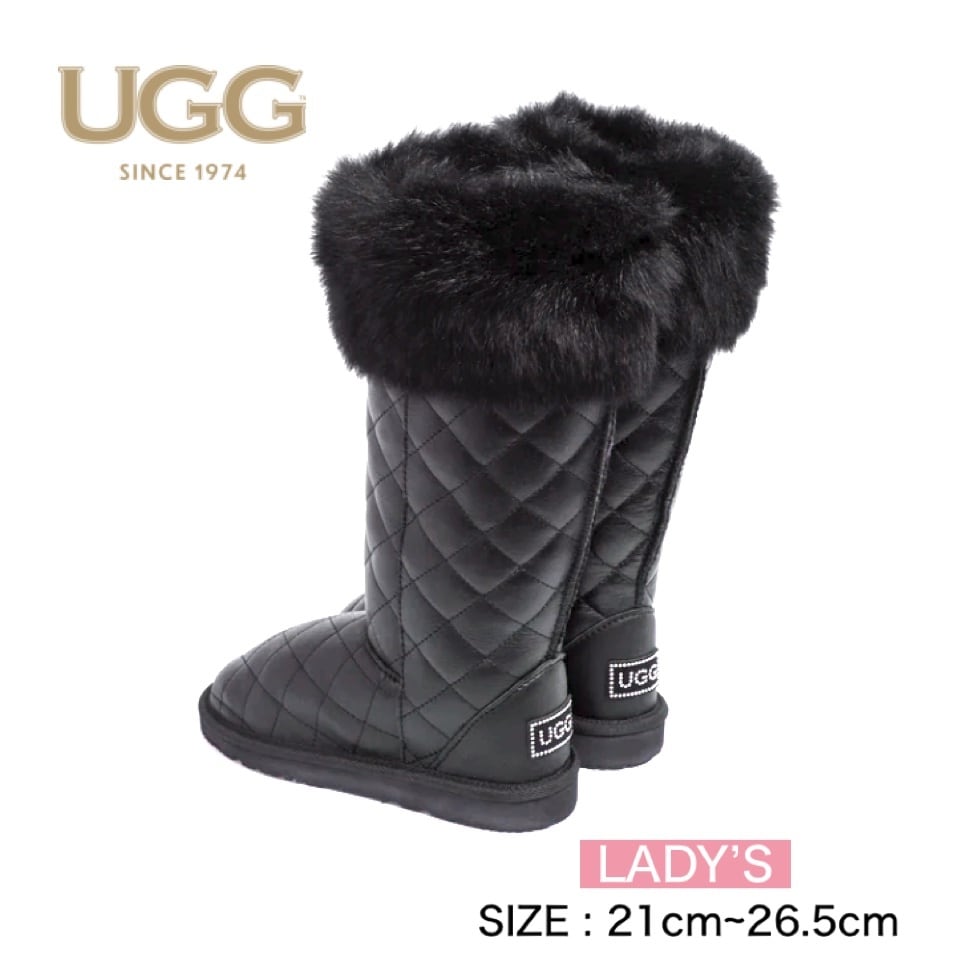 [UGG 1974] フォックスファー キルトナッパ トール ブーツ (防水革) | UGG Australian made since 1974  powered by BASE