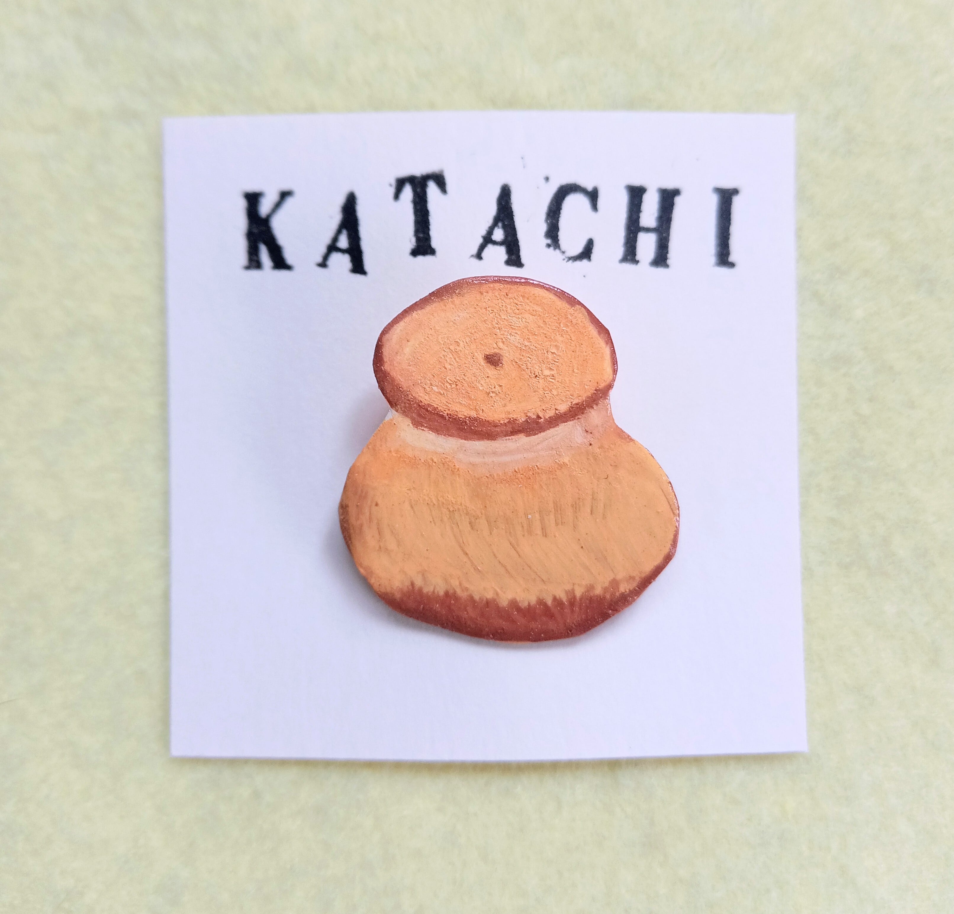 ヘンテコ　ブローチ　シャンピニオン　フランスパン　パン