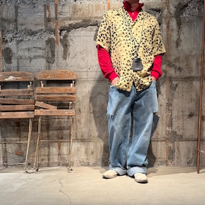 Maison Margiela【メゾン マルジェラ】レーヨンレオパードハーフスリーブシャツ(S50DR0013 M35766 169S / SIZE:56)