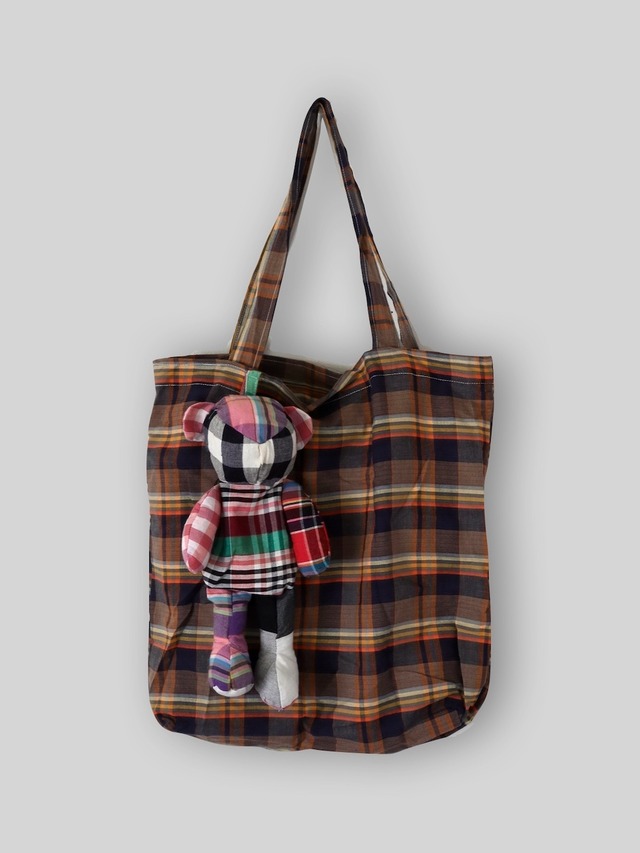 パーカオマー くまのバッグ バッグ柄 D｜Thai Cotton Bear Bag Pattern D