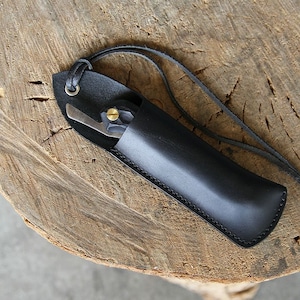 FEDECA　ナイフレザーケース 黒　　(Folding、折畳式料理ナイフ専用)