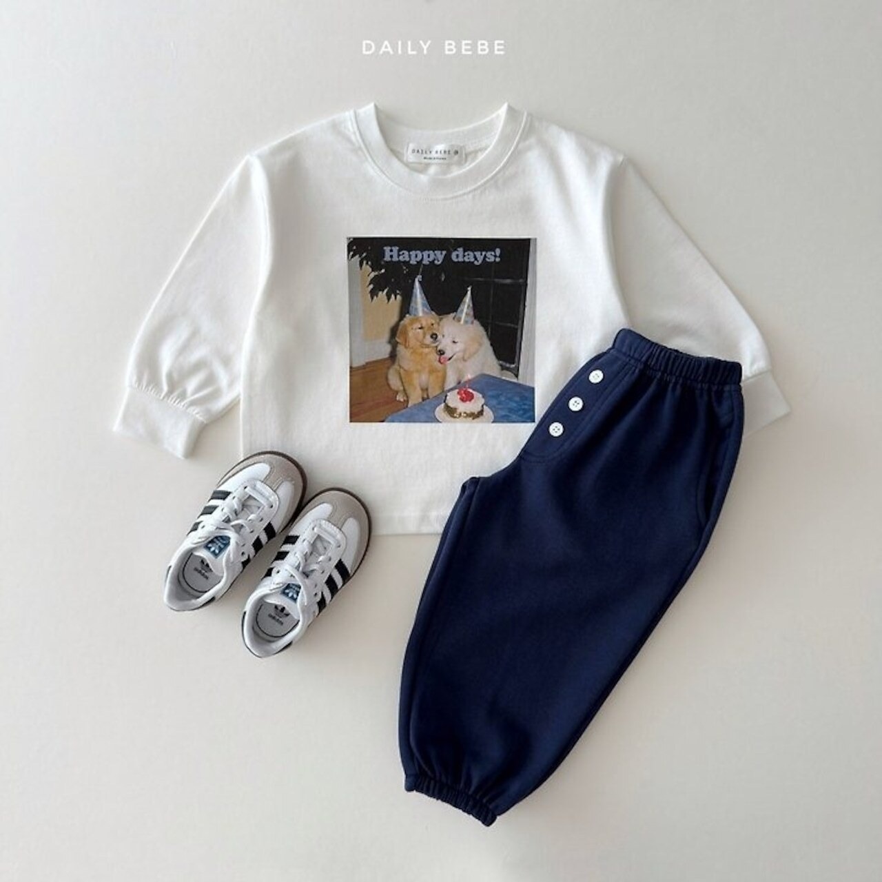 韓国子供服 / 26Autumn / 〖取寄〗DAILYBEBE / メッセージロゴTシャツ / キッズ服 / ジュニア服 / 秋服 *XS~JL*