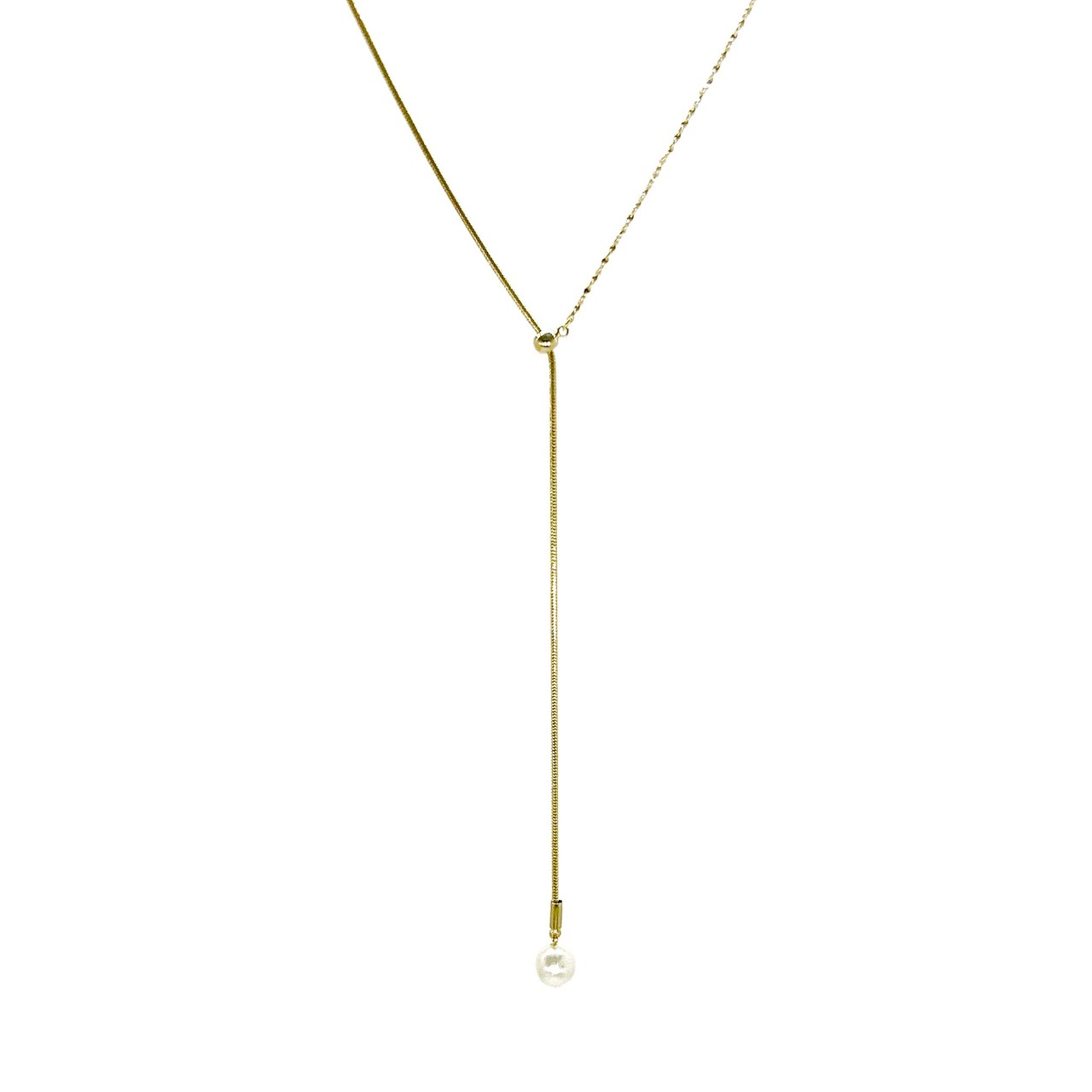 ネックレス：デュオチェーン　ラリエットネックレス　IMPRESSION