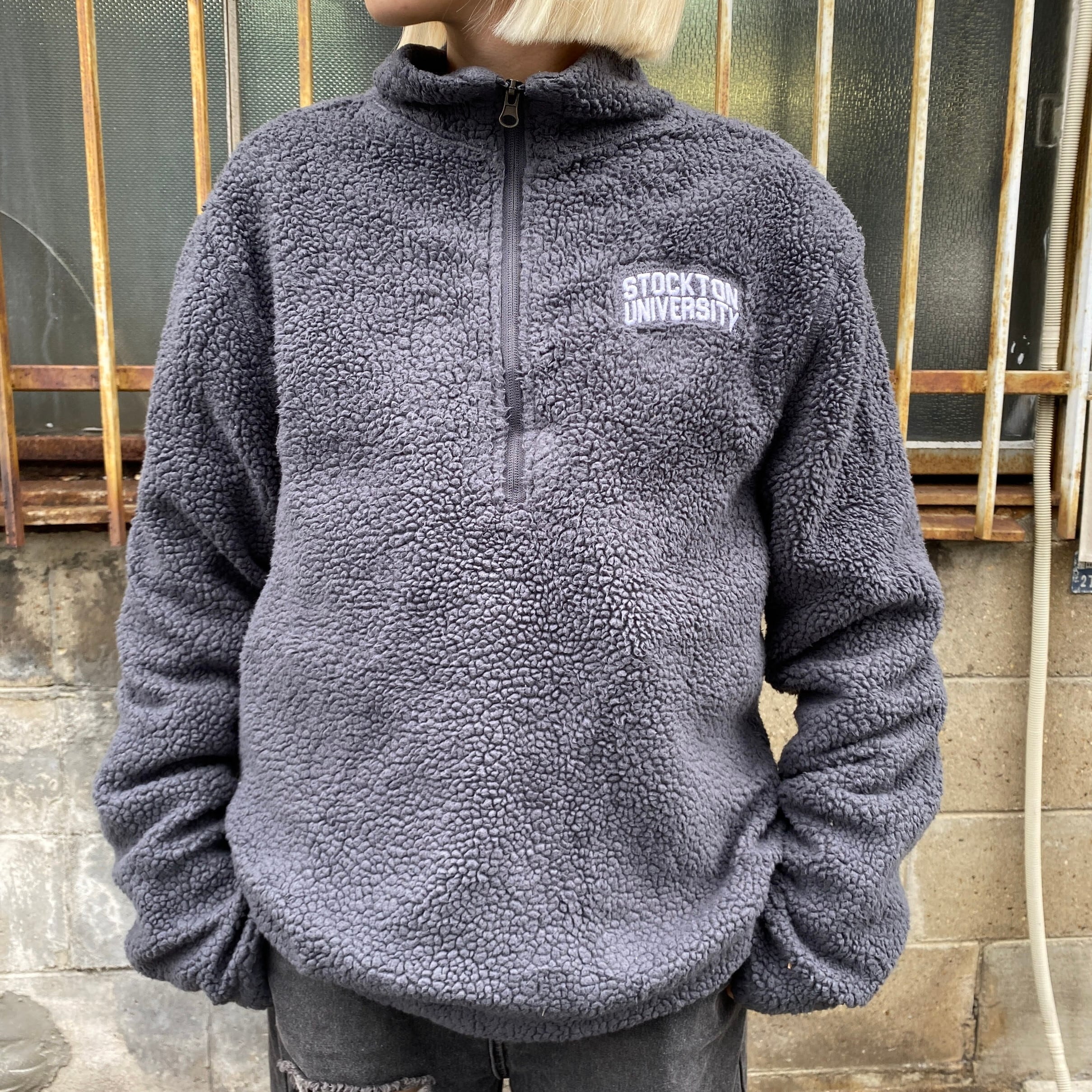 Smoothmood グレー フリースジャケット SMOOTHMOOD グレー フルジップ  