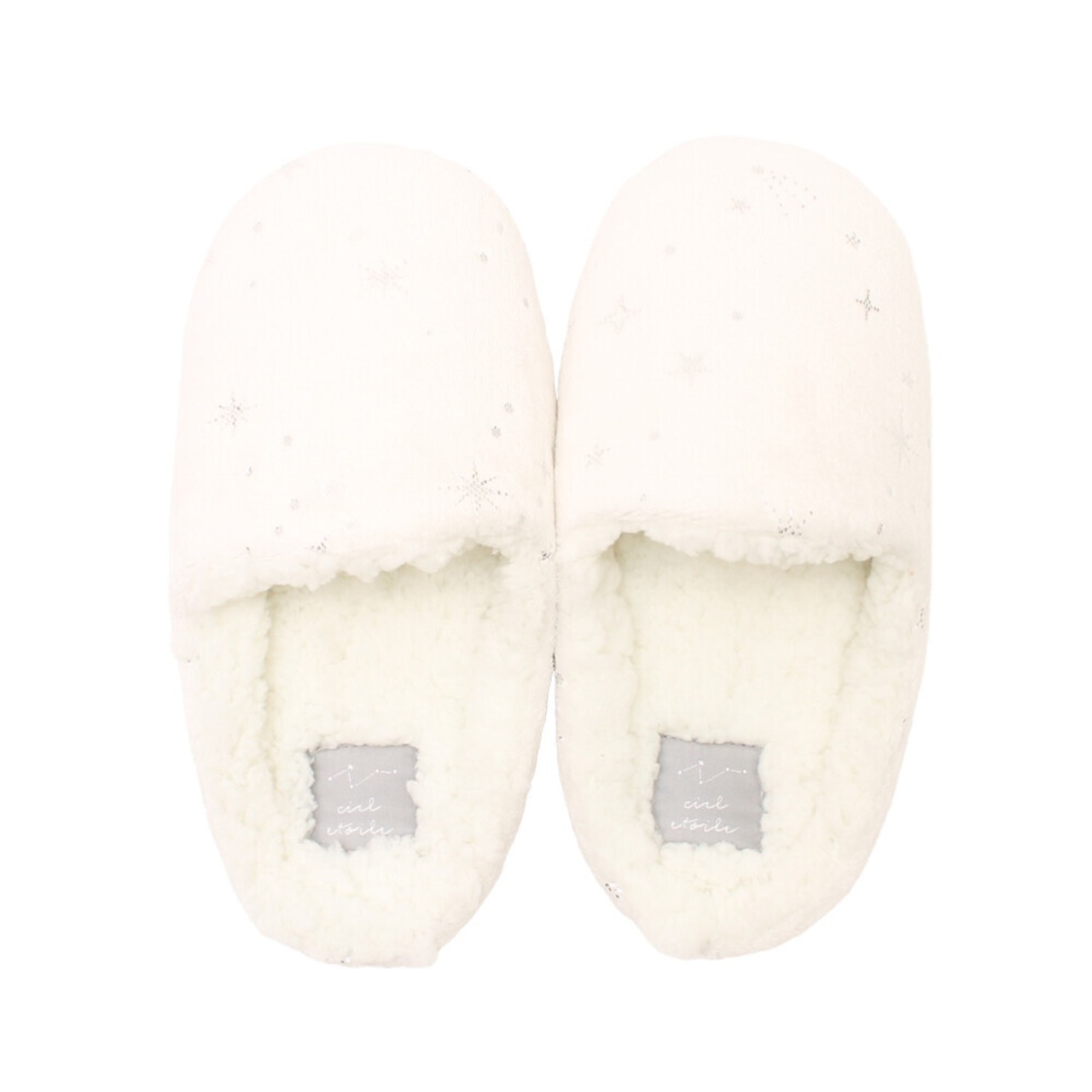 シエルエトワールルームシューズ　月と星　ネイビー/グレイ/アイボリー