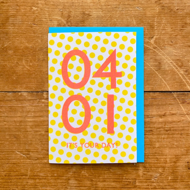 ギフトカード | Letterpress Letters, (レタープレスレターズ)368 Find Your Day - April 4月