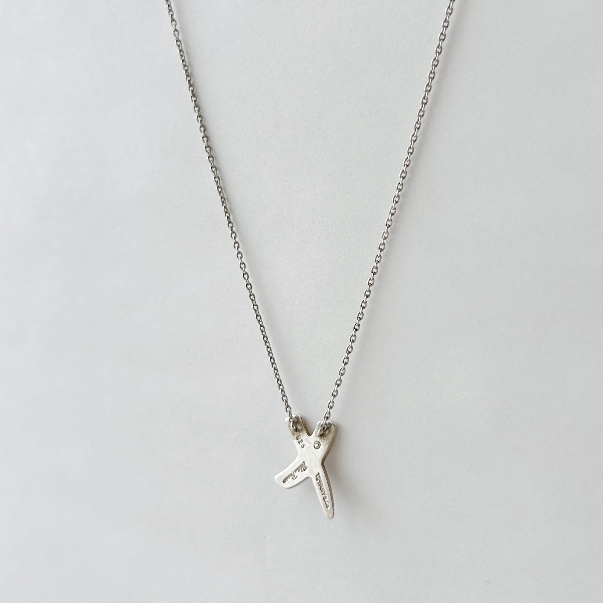 T8012】Tiffany&Co. graffiti X necklace/silver925/ティファニー