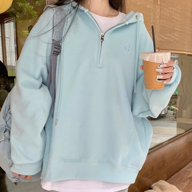 Zipper foodie pullover　RW0559