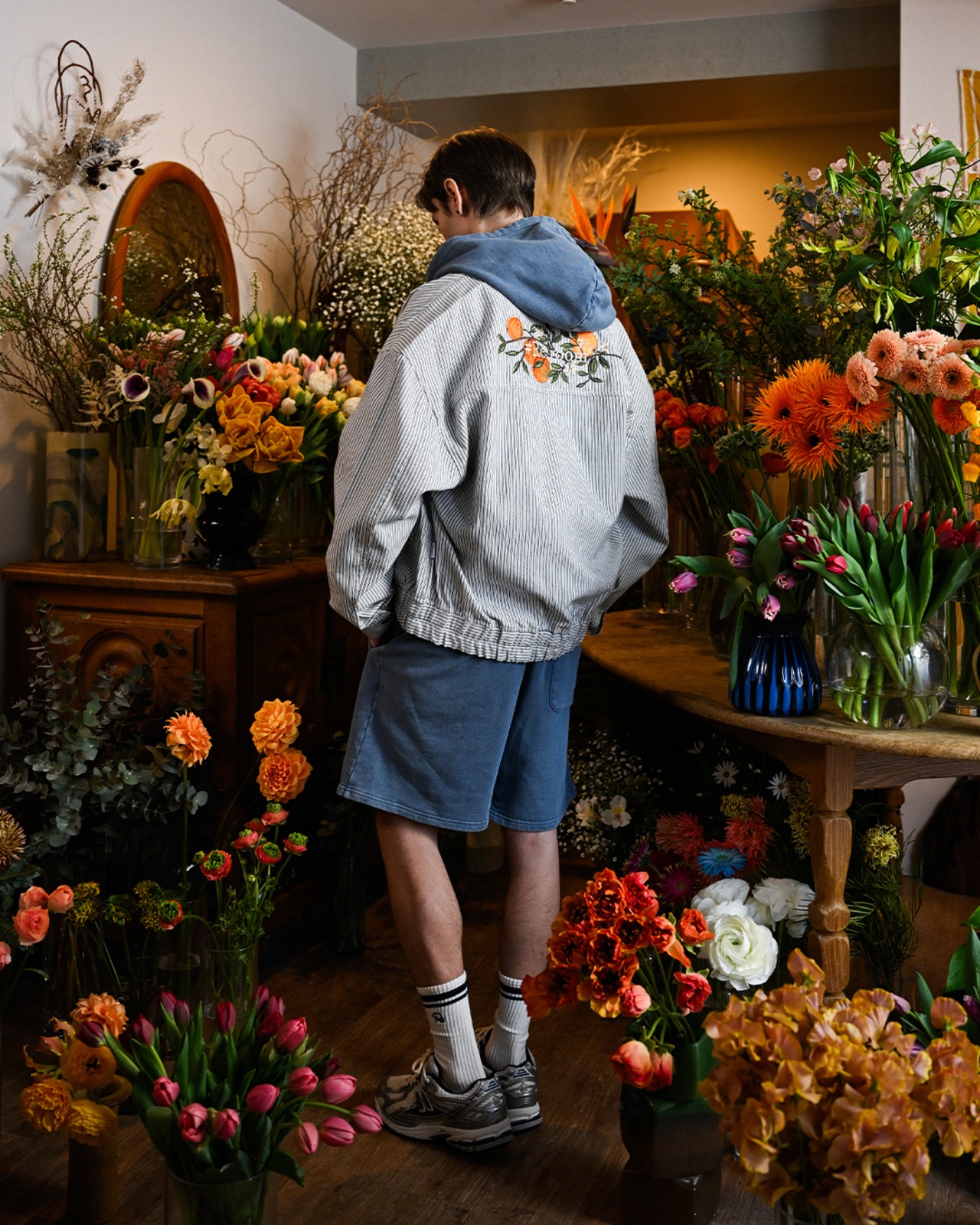 【#Re:room】FLOWER ICON WASHED PARKA［REC879］