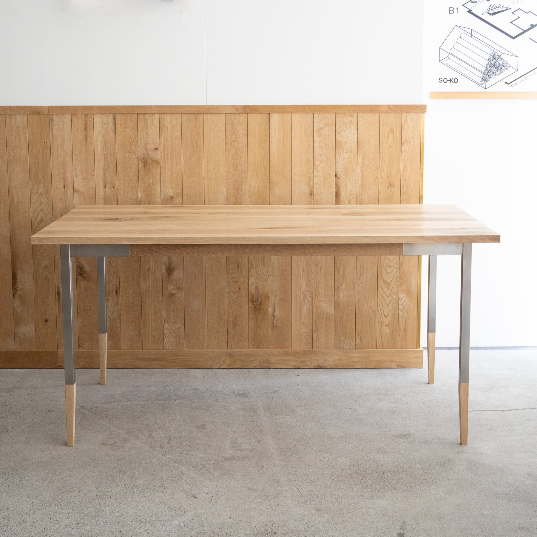 木製オーバルテーブル 大きめ 未使用 オーバル天板テーブル ／アウトレット | WOODWORK makers market