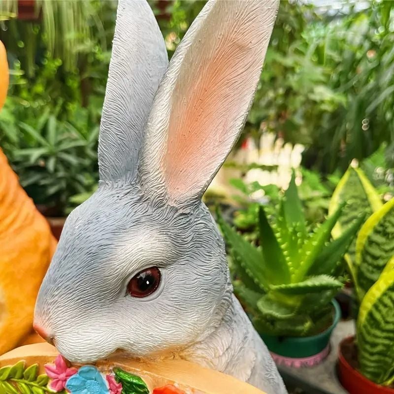ウェルカムボード かわいい うさぎ ウサギ 庭飾り 置物 ガーデン