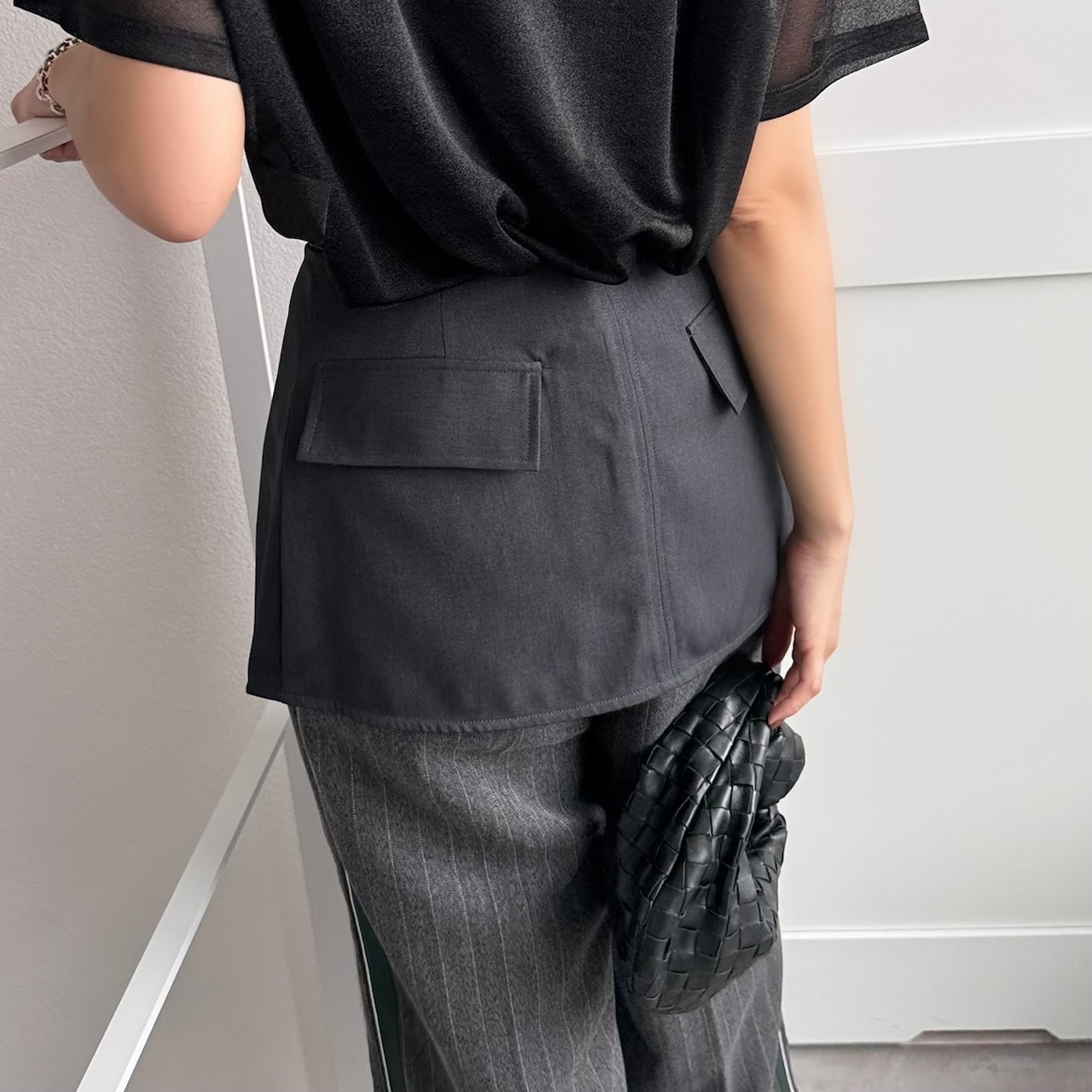 2wayレイヤードラップbelt/ブラック