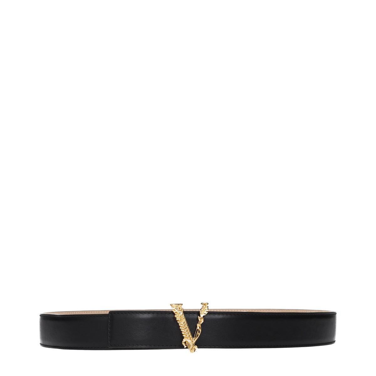 VERSACE ヴェルサーチ レディース ベルト レザー ブラック