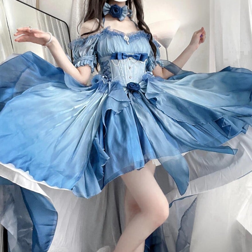 甘ロリ プリンセスドレス トレーン付き 撮影会向け｜WithU | ゴスロリ