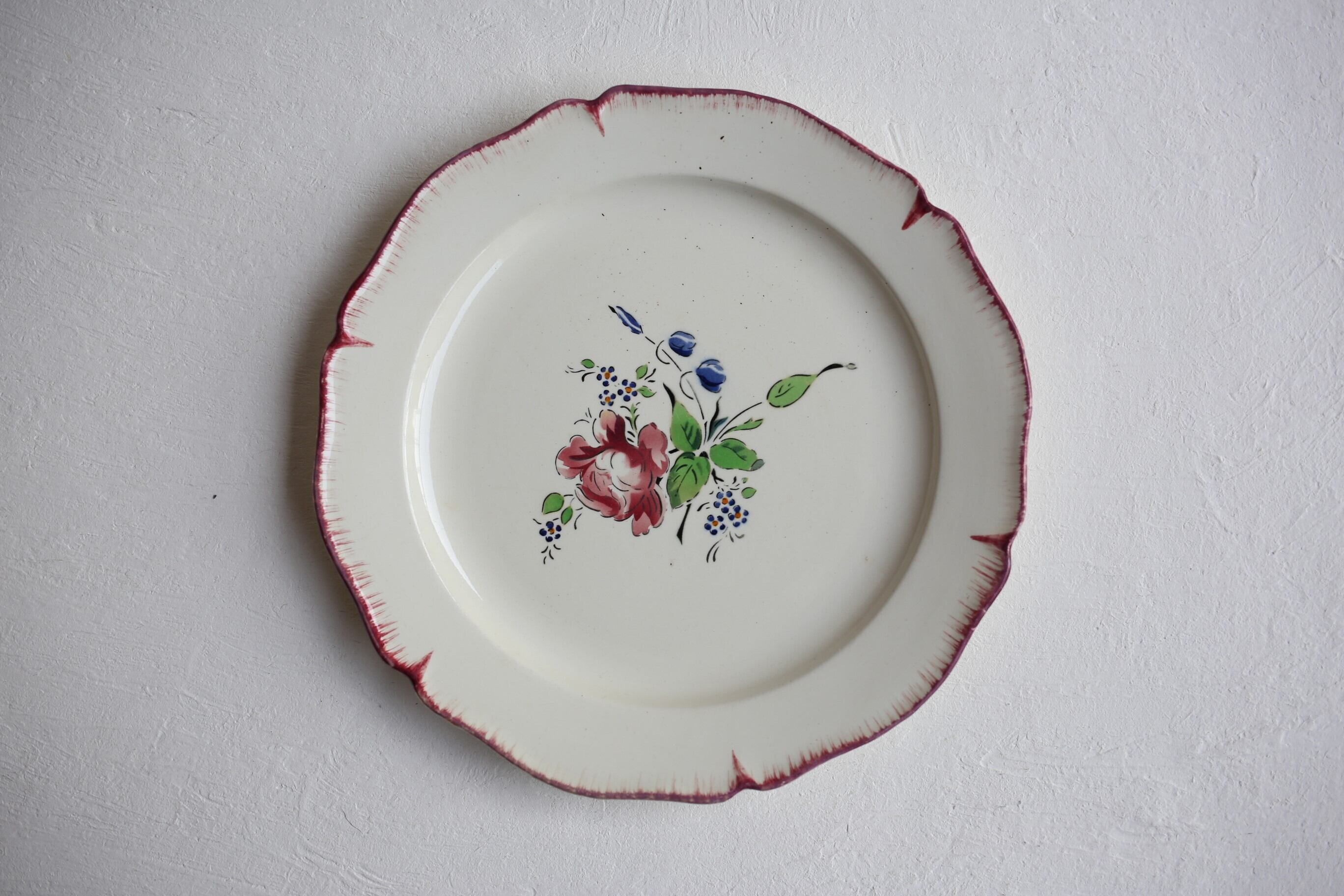 フランス アンティーク creil et montereau クレイユモントロー 平皿 25cm『RECAMIER』 N-02863-①