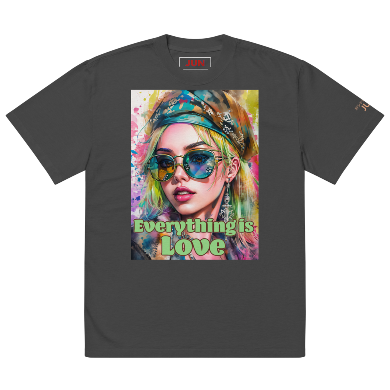 LUV IS TRUE★大人気★PY OVERFIT LUV TEE オーバーサイズ 2色 Everything is Love 02 A オーバーサイズフェードTシャツ