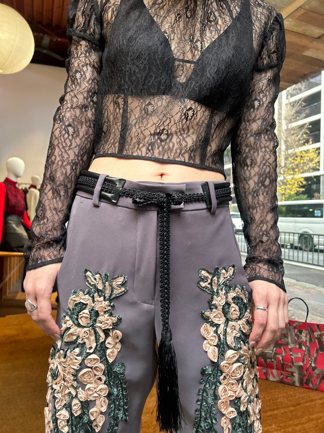 【25SS】FUMIE TANAKA フミエタナカ / leather tassel belt / タッセルベルト