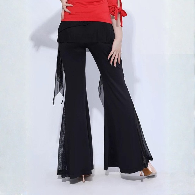 シアーフリル レイヤード ワイド ダンスパンツ 1col D00599