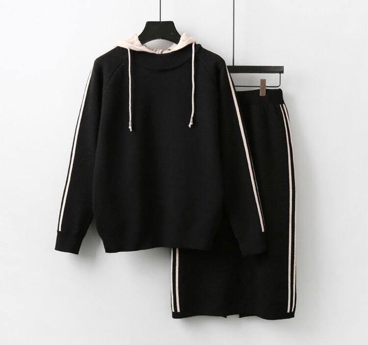 ニット　フード付きパーカー　タイトスカート　セットアップ　秋冬　サイズXS 楽天市場】セットアップ レディース 秋冬 スカート パーカー