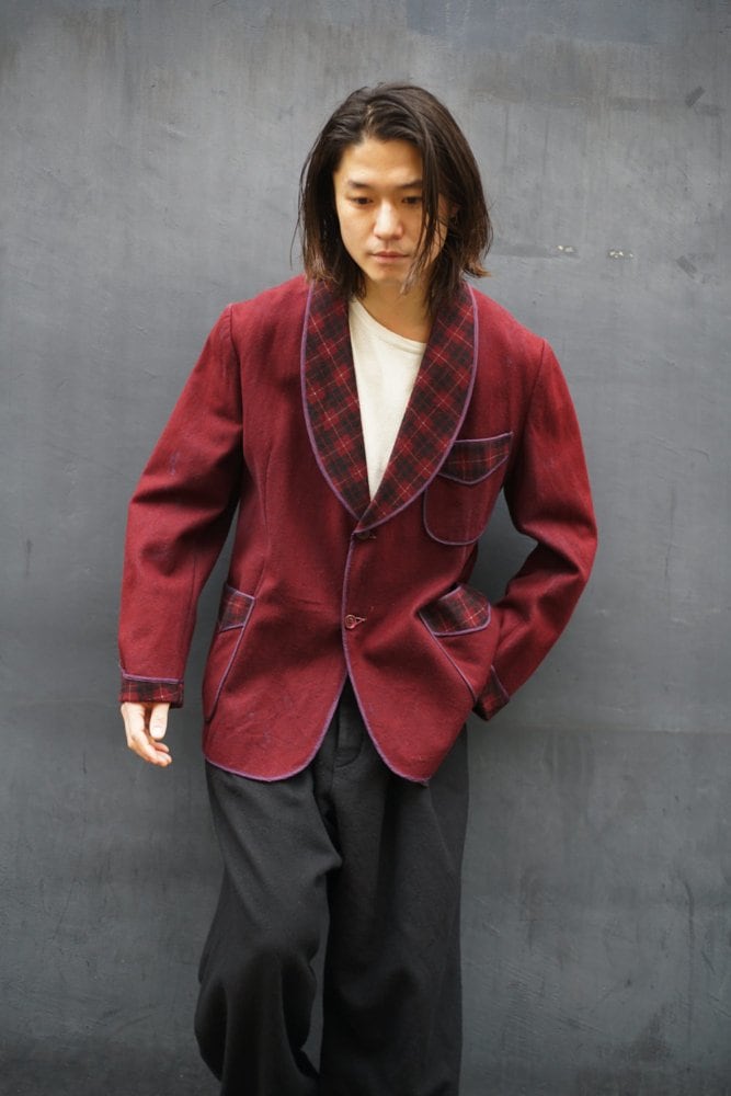 STATE-O-MAINE] Vintage Smoking Jacket [1940s-] Vintage Smoking