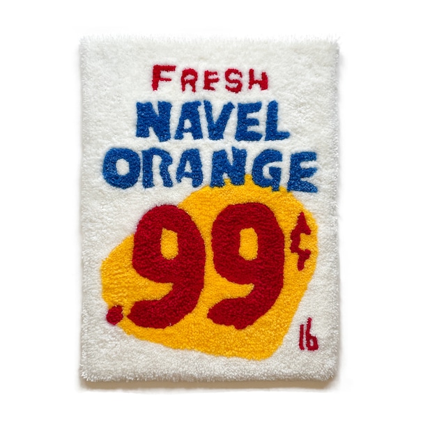 ALL GOOD STORE | PRICE RUG [NAVEL ORANGE] hand made by JUAUA