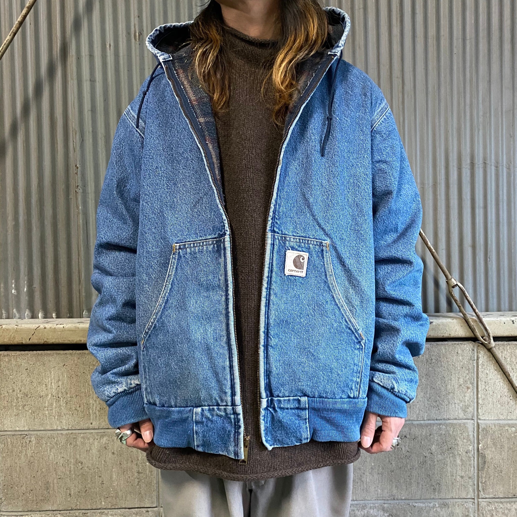 カーハート Carhartt アクティブジャケット デニムワークジャケット メンズXL /eaa298304