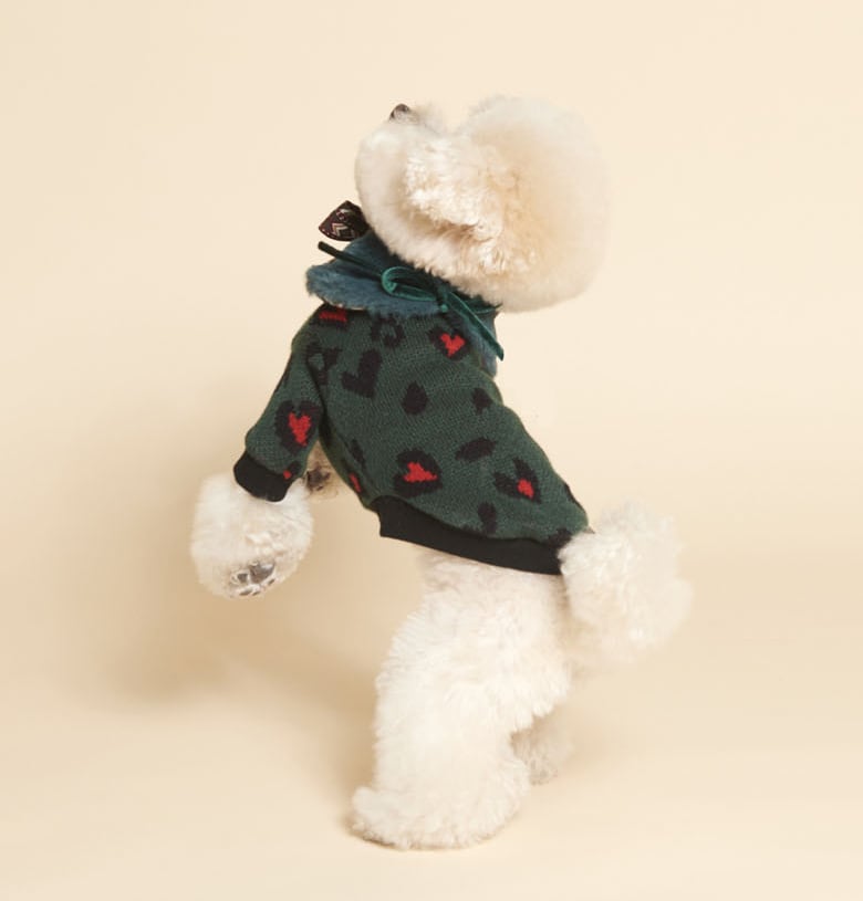 ハート柄ニット S ~ XL 3color / 犬服 新作 長袖 ドッグウェア 小型犬 中型犬 犬 服 暖かい 猫 ペット用品 ペット洋服 b43