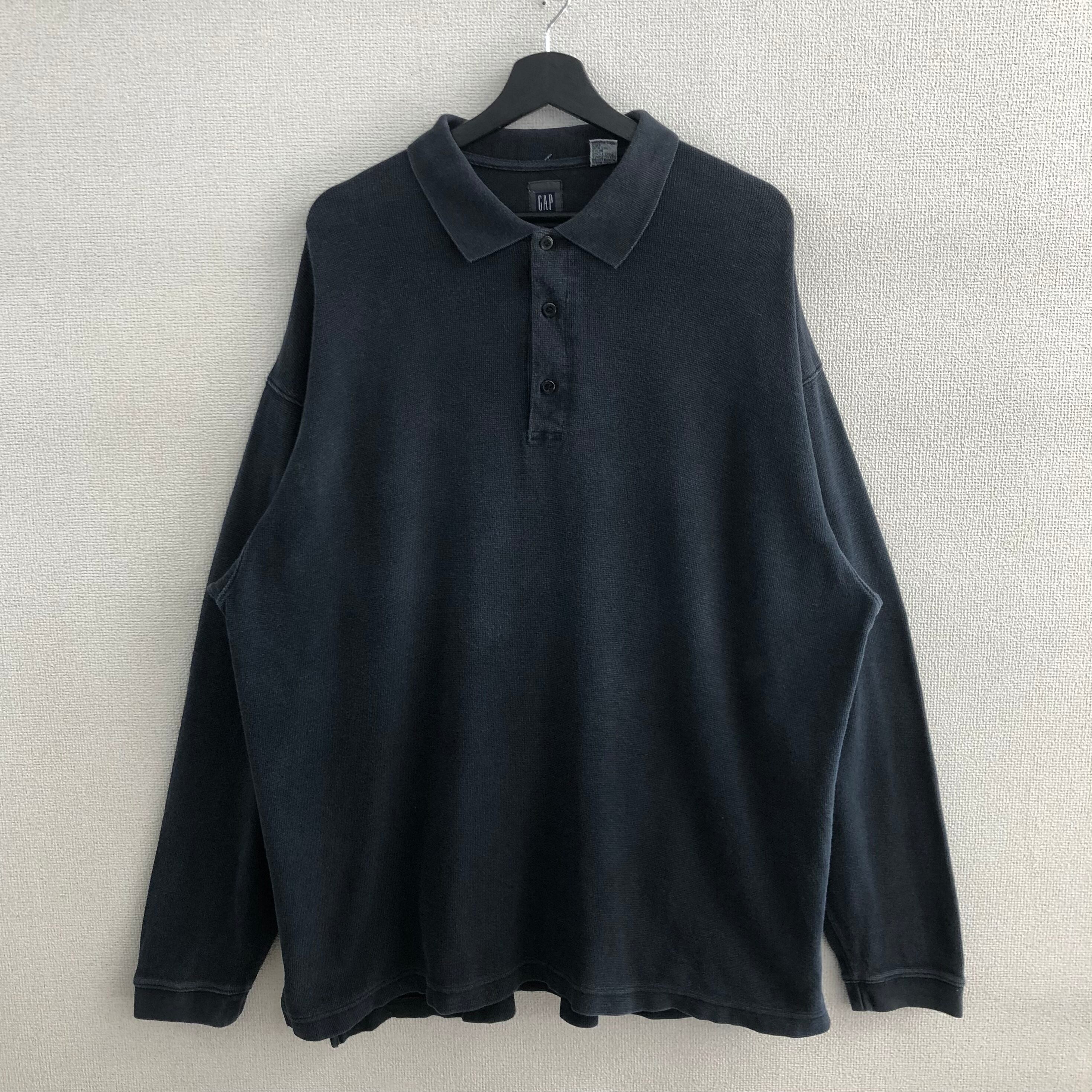 2枚で送料無料 90sオールド ギャップ 半袖 ポロシャツ ロゴ刺繍 薄黄