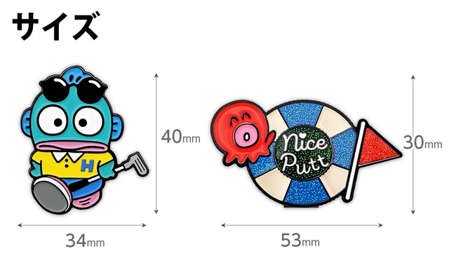 ハンギョドン(ゴルフver.)　ゴルフマーカー　ゴルフ 用品 マグネット おしゃれ かわいい キャラクター サンリオキャラクターズ ライセンス商品