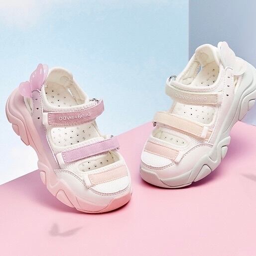 【14.5-19cm】Dave & Bella全2色パステルカラーメッシュサンダル【050421】