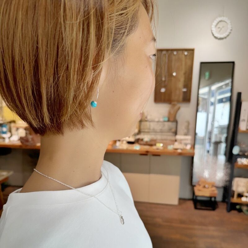 横顔 ビューティー ターコイズ ピアス | Marea(マレア) byリトル