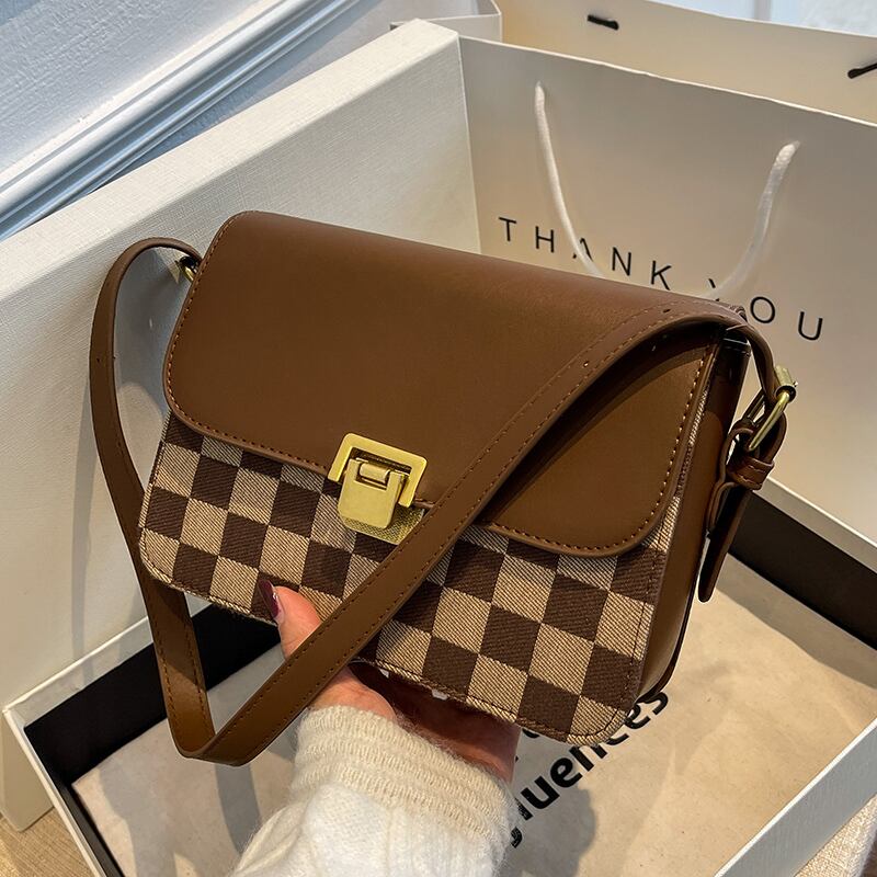 格子柄オータムウィンター 秋物 冬物 スクウェア メッセンジャーバッグ Tiancai_Wing_Bag30108423880