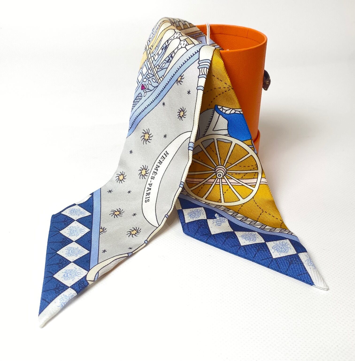 Hermès エルメス ツイリー《オブジェ・ドゥ・キュリオジテ》Bleu | TTJ