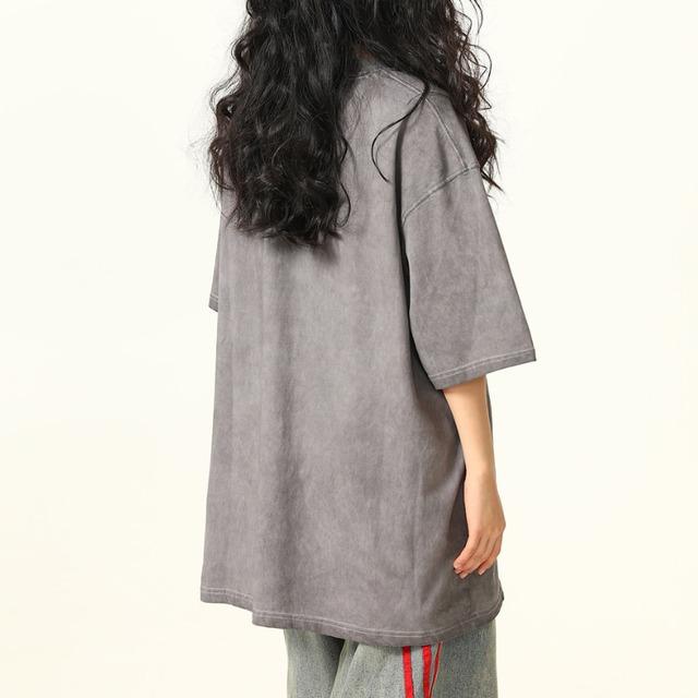 grey wash graphic short-sleeve tee　グレーウォッシュグラフィック半袖ティー　J1978