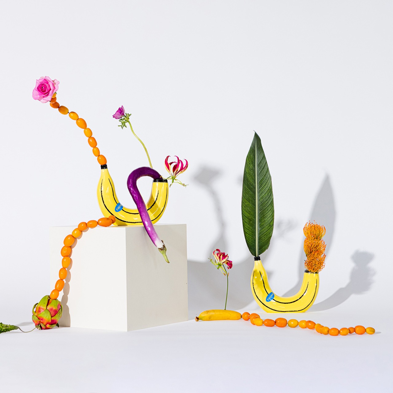 Banana Flower Vase/花器/陶器/雑貨/ギフト