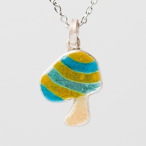 KINOKO yellow & aqua stripe - necklace -