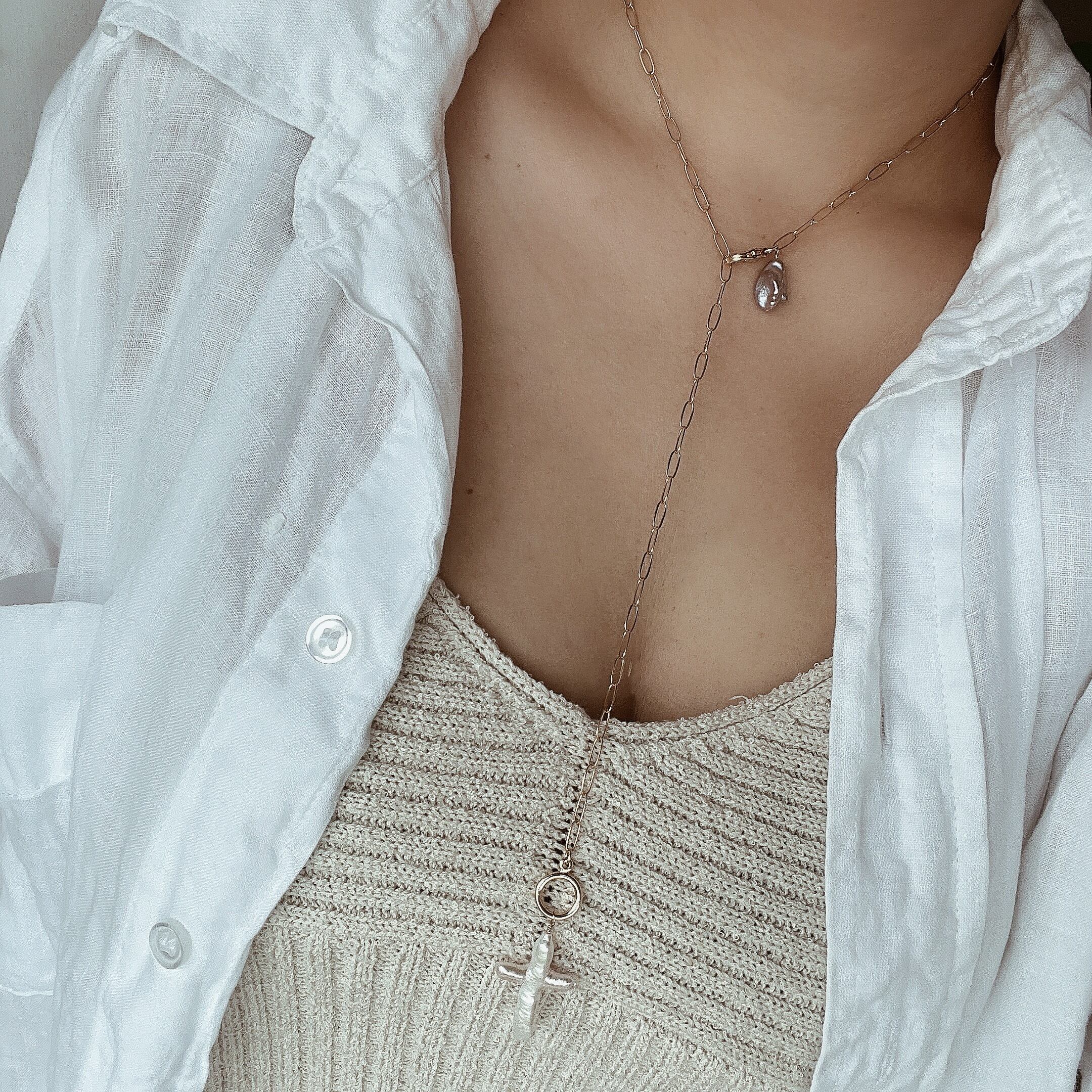 14金 インフィニティチェーンラリエット 14金 インフィニティチェーンラリエット