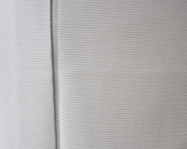 【夏・絽】白色地に灰色　行儀　絽　江戸小紋