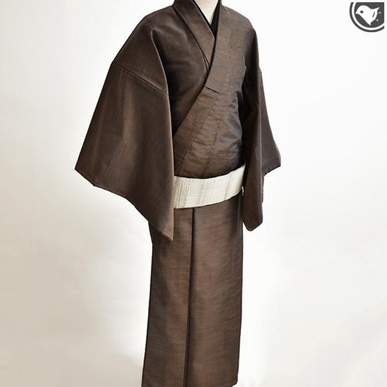 紬着物 ぜんまい紬 縞柄専用 （角帯] (仕立て上がり)西陣織 ぜんまい紬  