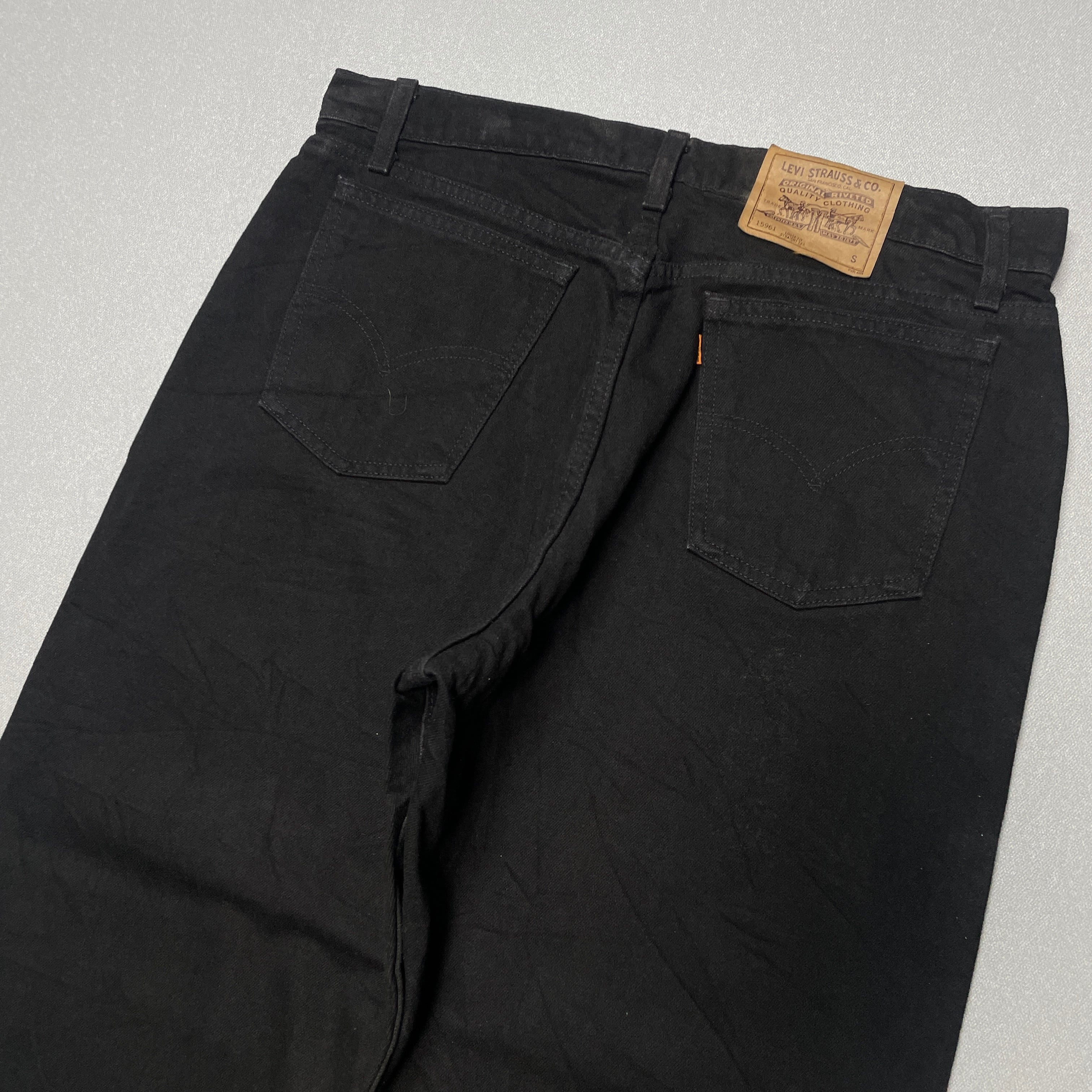 90's LEVI'S 15961/BLACK DENIM PANTS/ブラックデニムパンツ/SIZE 16S
