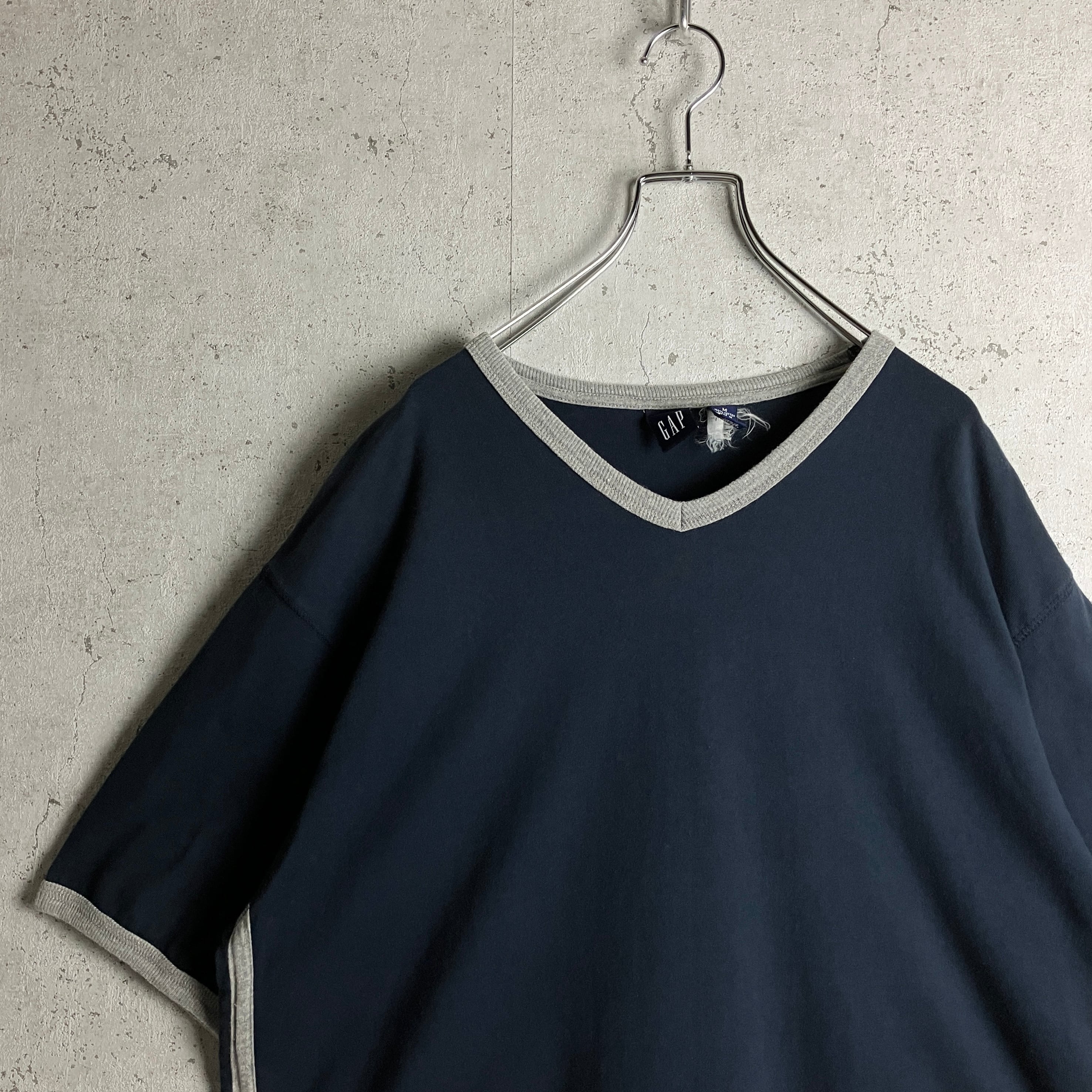 90s~00s OLD GAP オールドギャップ ライン リンガー Tシャツ