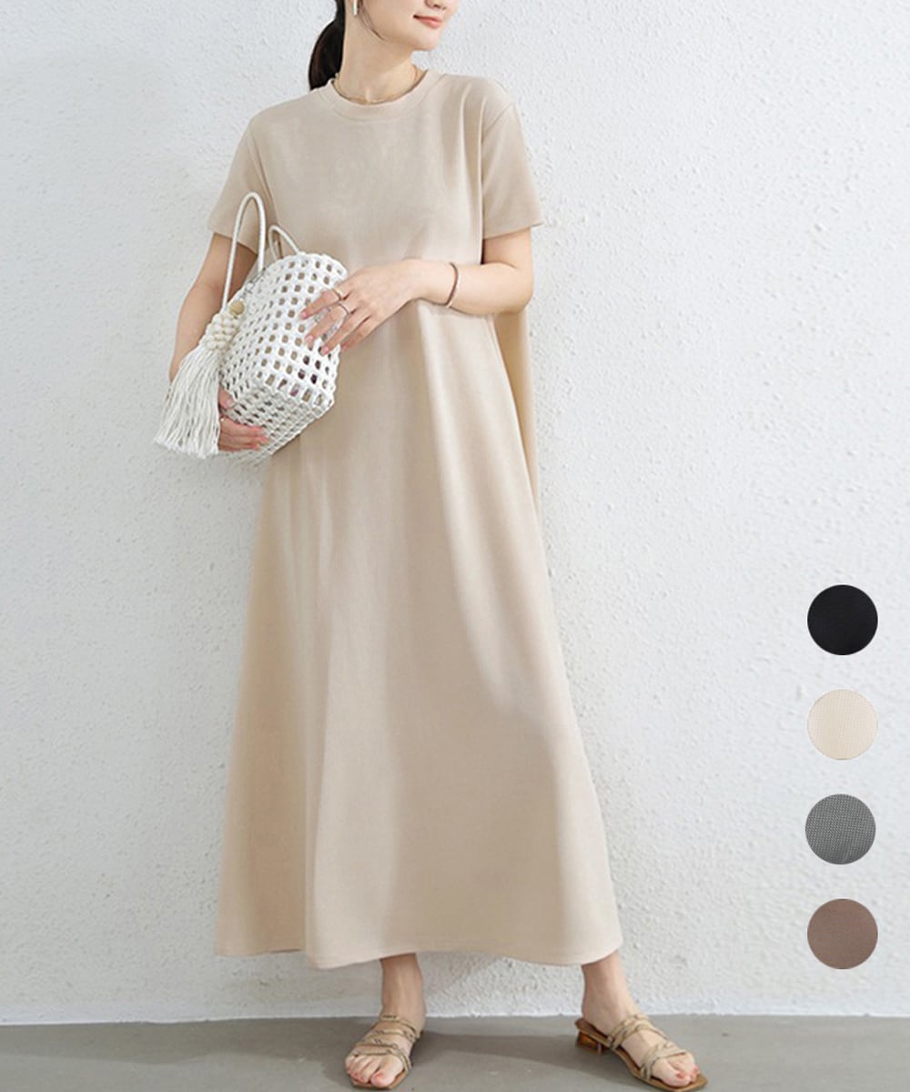 ◇ AラインTシャツワンピース 体型カバー | Bloom-Latte