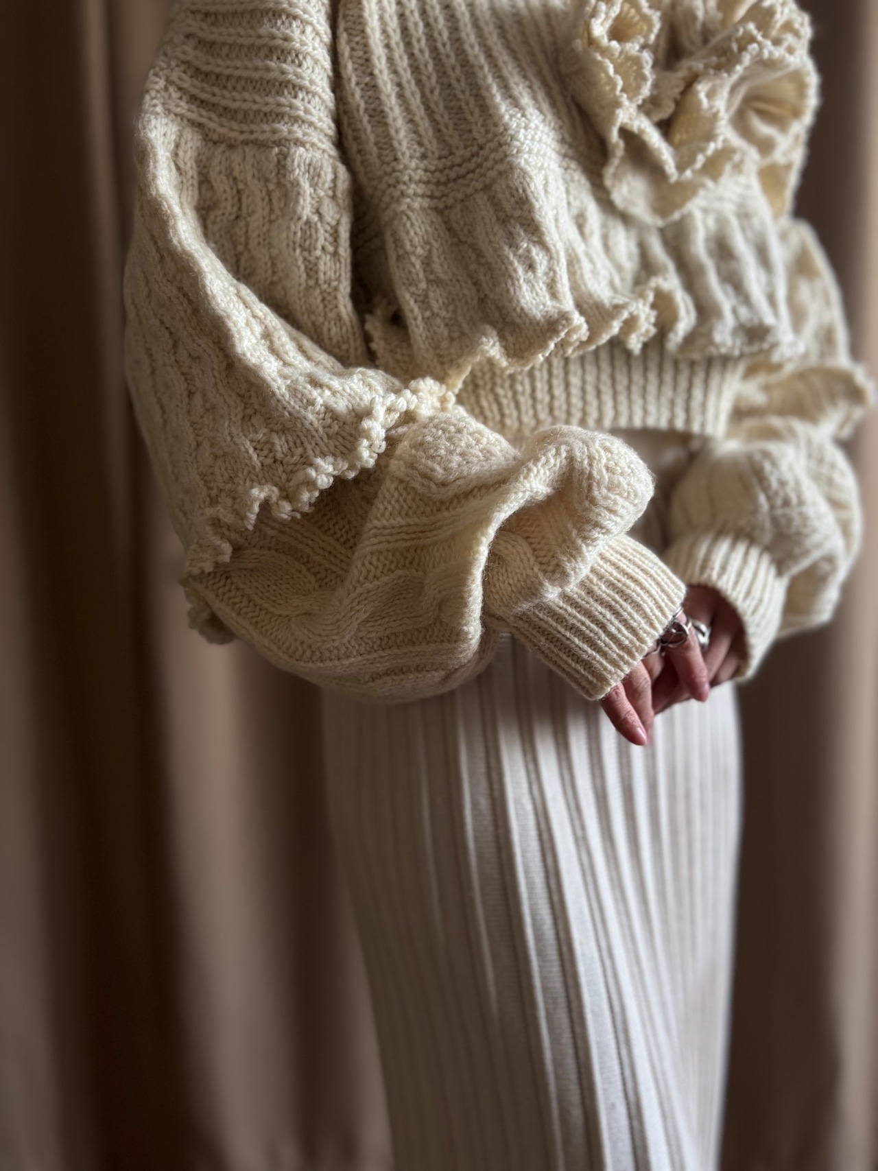 shell frill design remake knit-5129-1