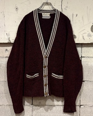 【Caka otto】 60's Line Design Vintage Loose Knit Cardigan