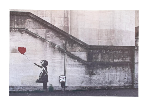 ウォール アートキャンバス Banksy 【風船の少女】