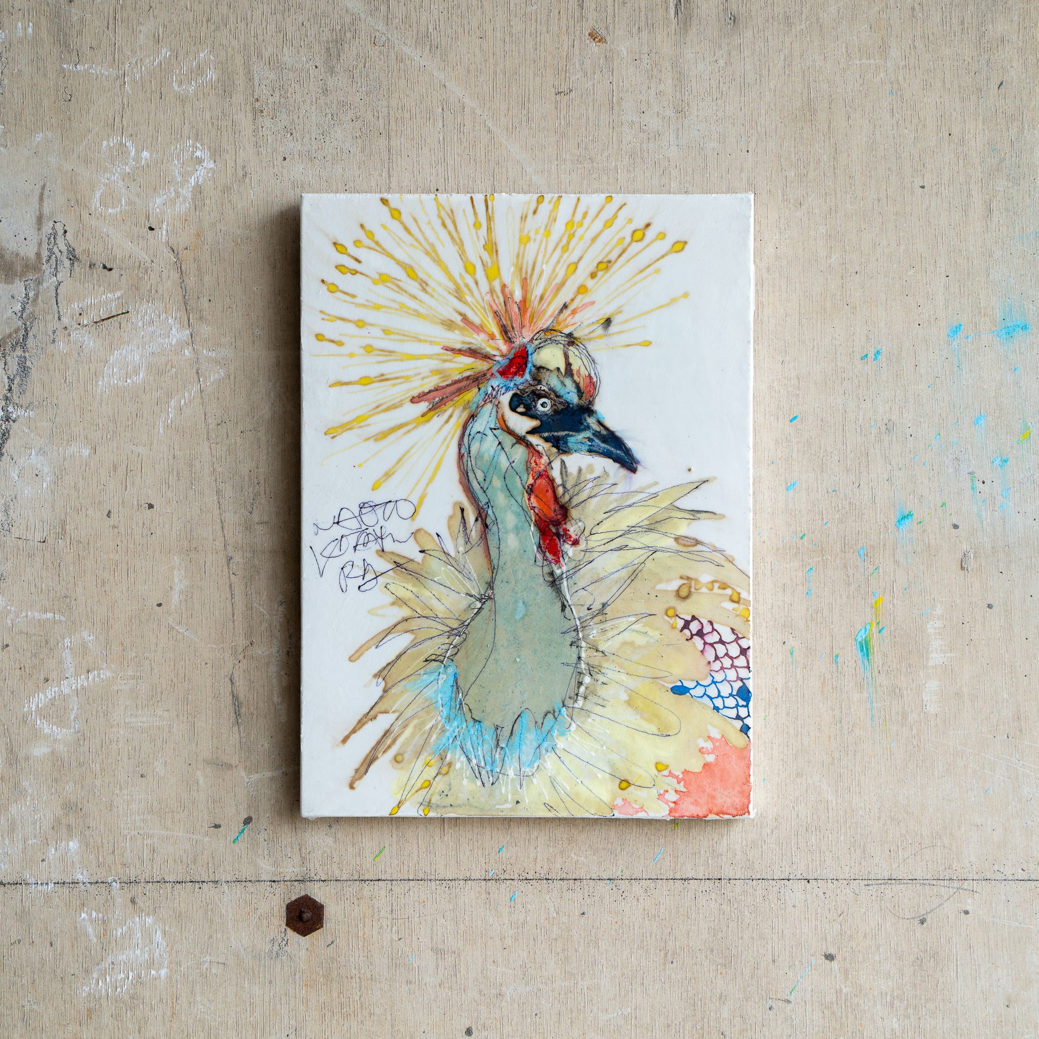 北村直登さん原画孔雀（クジャク ）F8サイズ額付き 2020年制作 北村直登さん原画孔雀（クジャク ）F8サイズ額付き 2020年制作